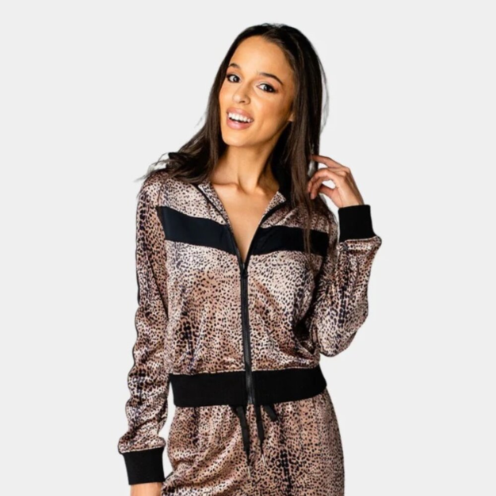 Buddy Love Velour Jacket, Size M, Brown